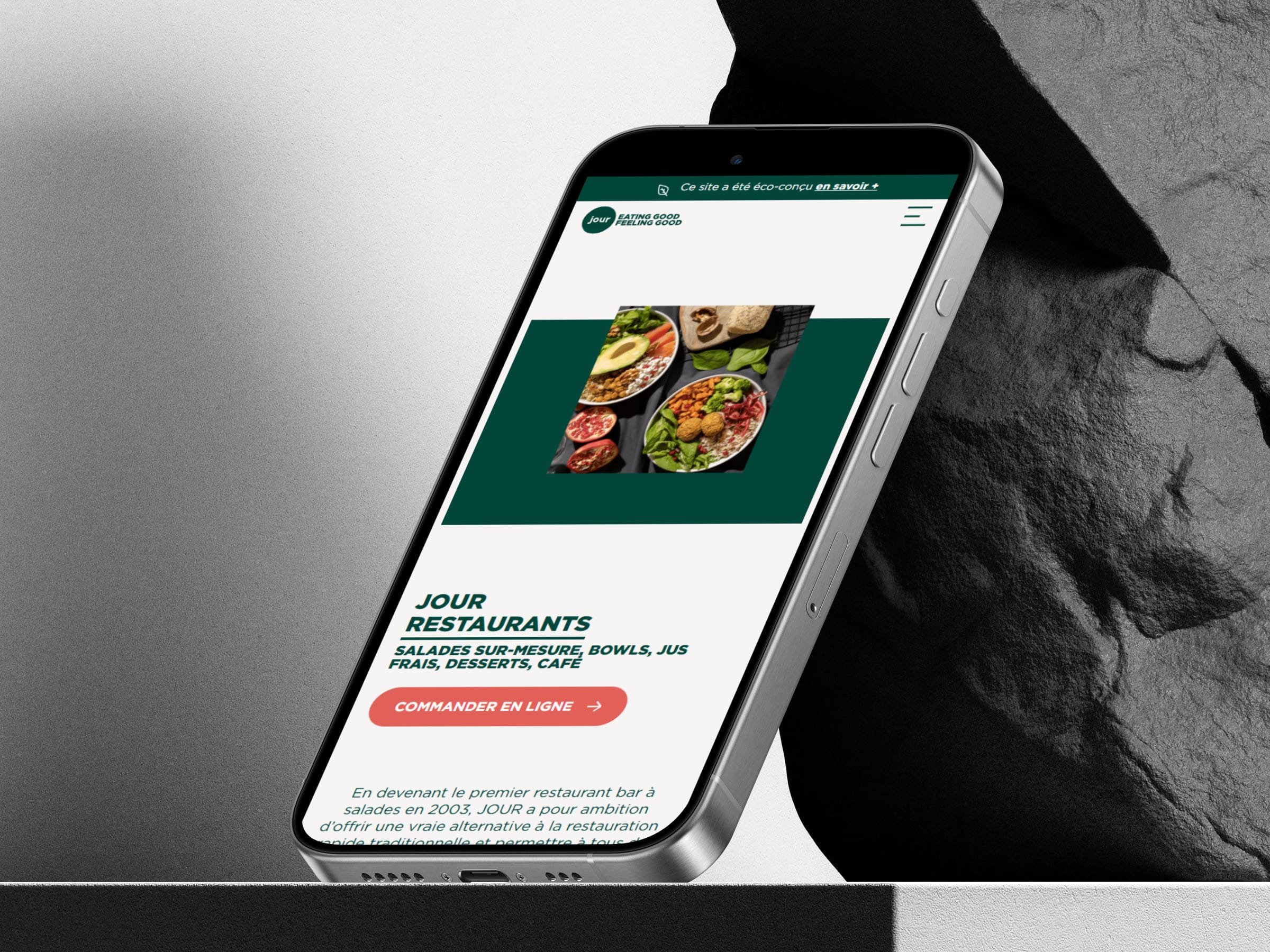 Aperçu du site Jour sur mobile