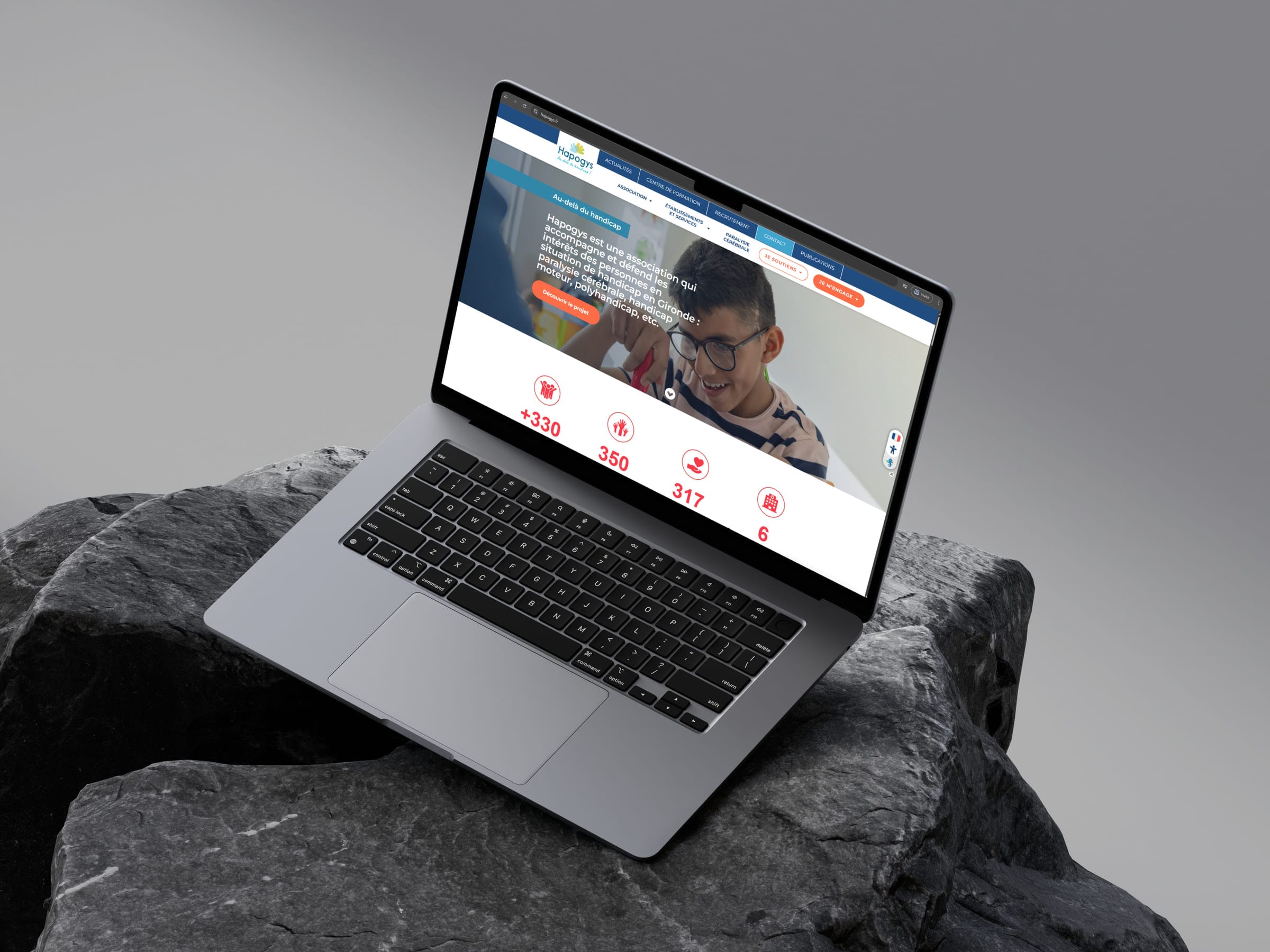 Aperçu du site Hapogys sur ordinateur