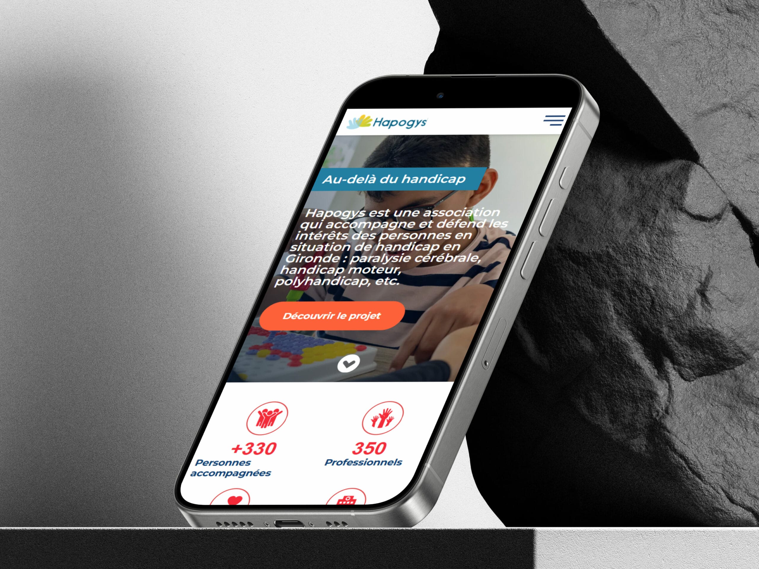 Aperçu du site Hapogys sur mobile