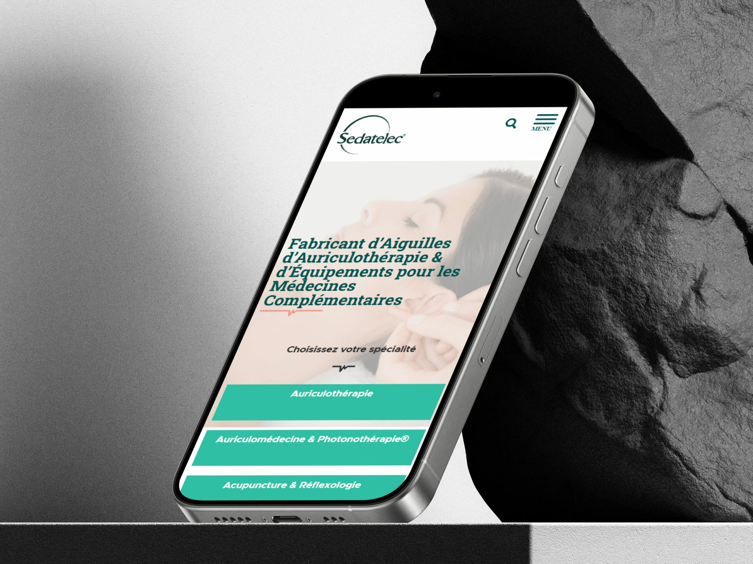 Aperçu du site Sedatelec sur mobile